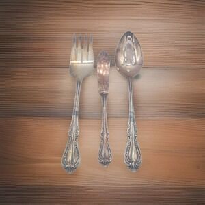 Wm. A. Rogers Silver Overlaid Oneida Ltd. Chalice Harmony Serving Set